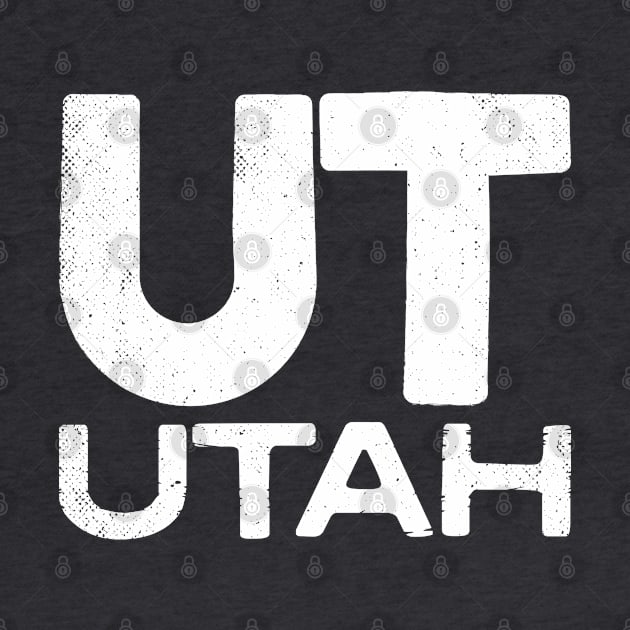UT Utah Vintage State Typography by Commykaze